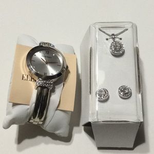 Watch, Necklace, Earring Set